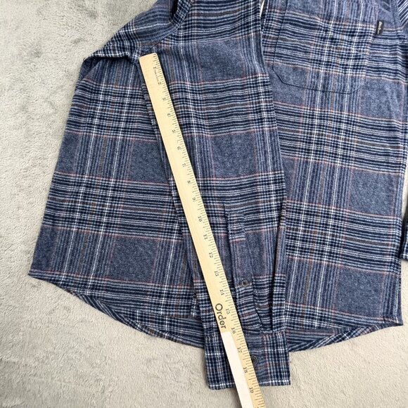 Eddie Bauer Shirt Men Small Blue Plaid Bristol Flannel Button Up Soft Cotton NWT - Picture 7 of 10